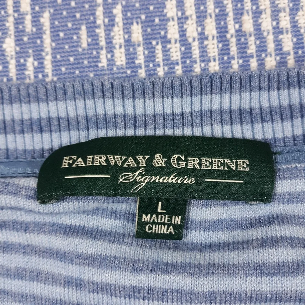 Fairway & Greene Sweater Mens L Wool Cashmere Blend Lined Pullover V-Neck Golf